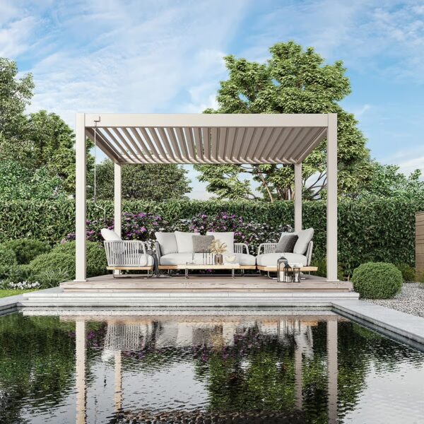 pergola-line.ch - Pergola "Premium" Caramel / Sand