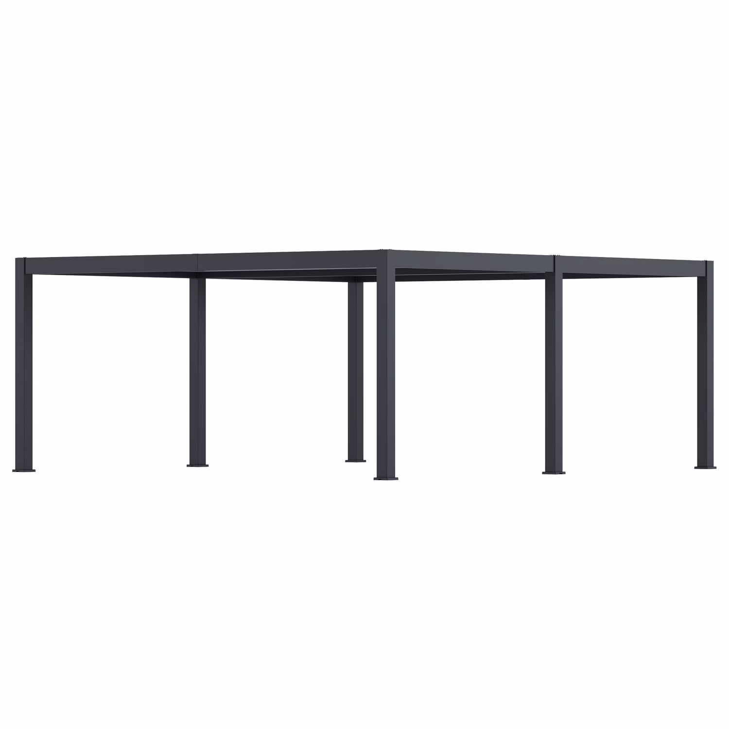 Carport 6x5,3m Aluminium "Fixdach" pergola-line.ch - Carport 6x5,3m Aluminium "Fixdach"