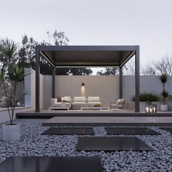 pergola-line.ch - Pergola "elektrisch mit LED" 3,6 x 4m