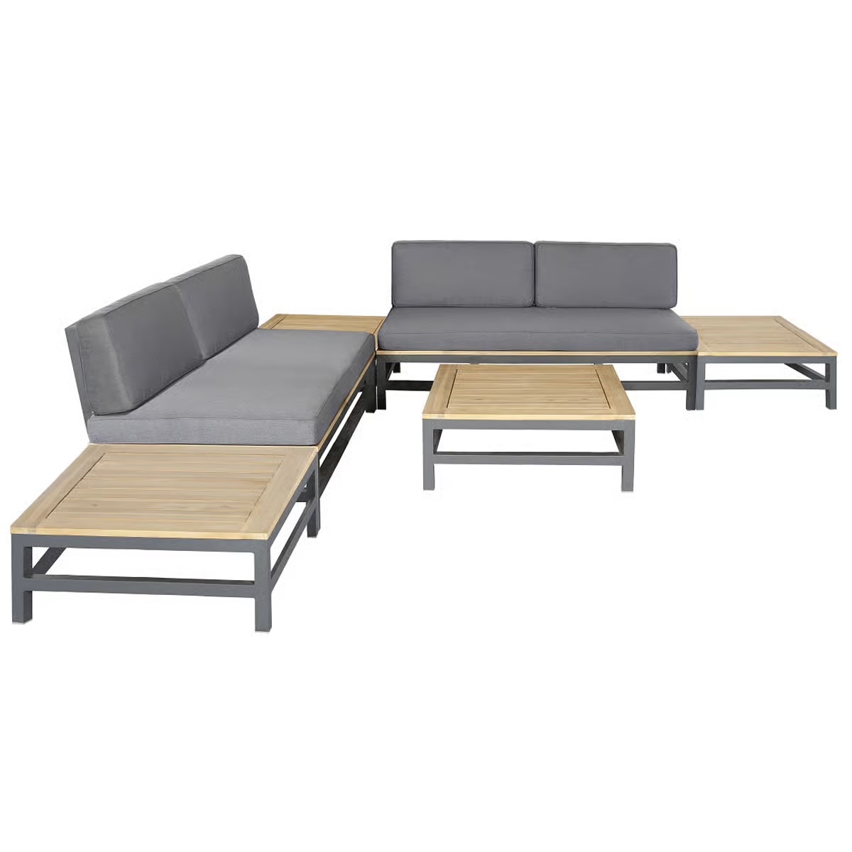 Modulare Premium Garten Ecklounge-Set Betis 6-tlg. mit Kissen pergola-line.ch - Modulare Premium Garten Ecklounge-Set Betis 6-tlg. mit Kissen