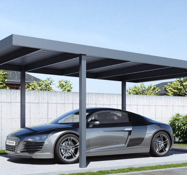 pergola-line.ch - Carport 3,2 x 5,5m "Swiss" mit fixem Dach