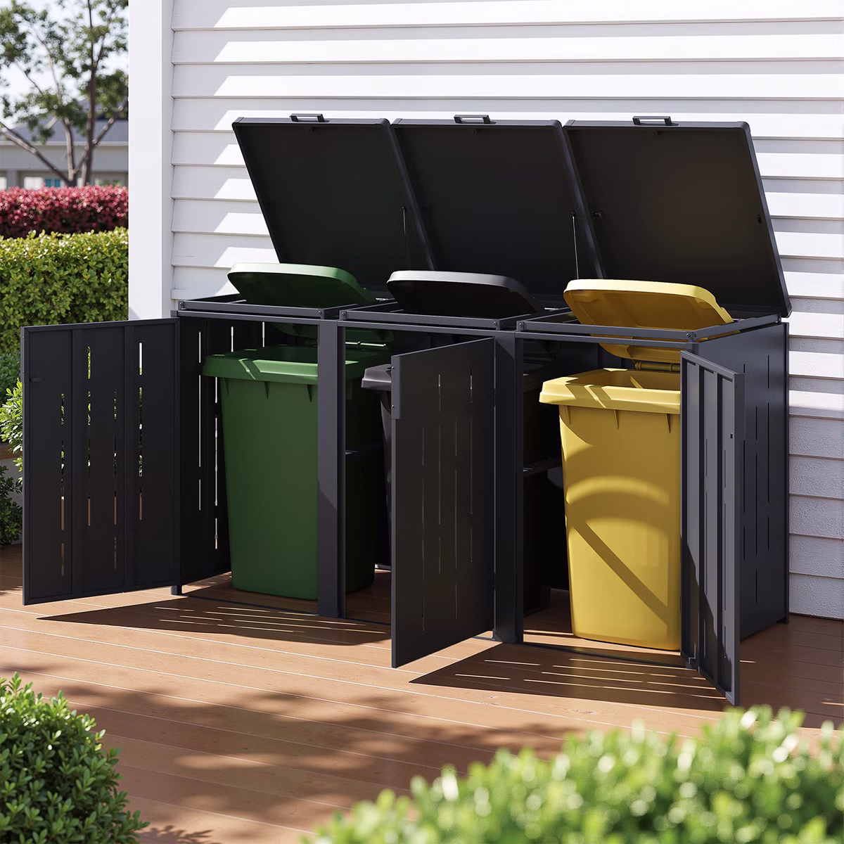 Weide Mülltonnenboxen aus Stahl – Robust & Stilvoll pergola-line.ch - Weide Mülltonnenboxen aus Stahl – Robust & Stilvoll