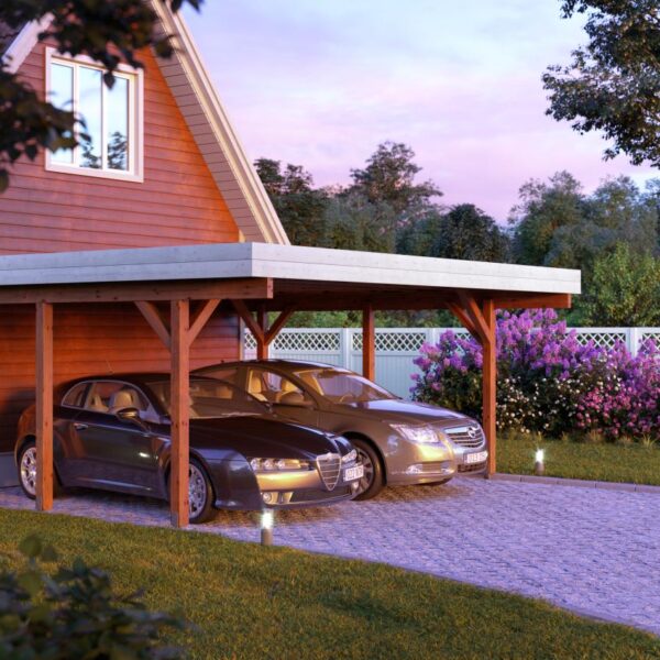 Carport aus Holz 6x5m pergola-line.ch - Carport aus Holz 6x5m