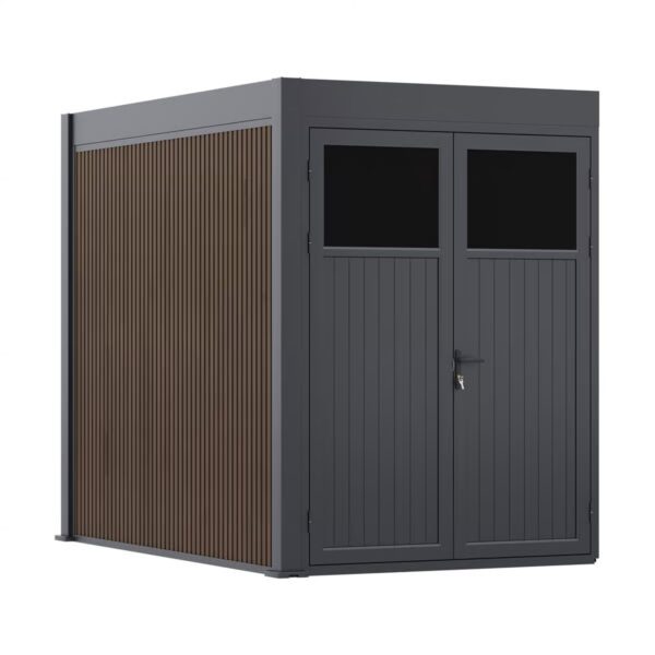 pergola-line.ch - Weide Anbau-Gartenhaus | Aluminium & WPC | 3x2 M