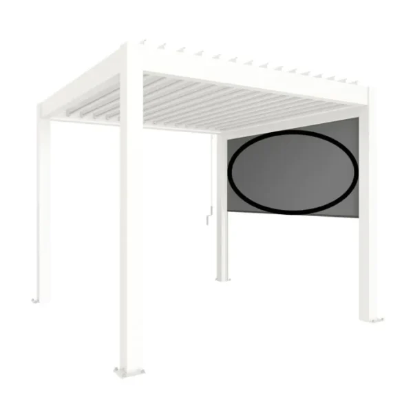 pergola-line.ch - Sonnenschutzrollo 3m, 3,5m, 4m "dunkelgrau-metallic"