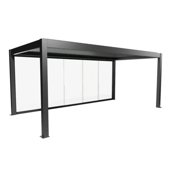 pergola-line.ch - Glasschiebewand für Pergola "Klarglas"