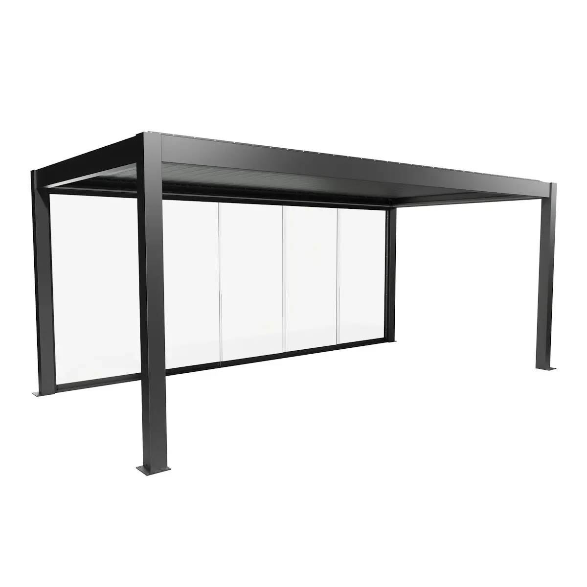 Glasschiebewand für Pergola "Klarglas" pergola-line.ch - Glasschiebewand für Pergola "Klarglas"