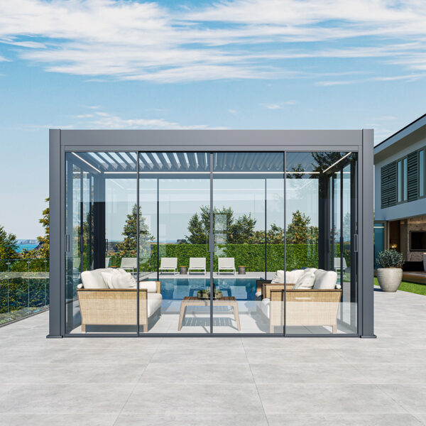 pergola-line.ch - Glas-Schiebewand
