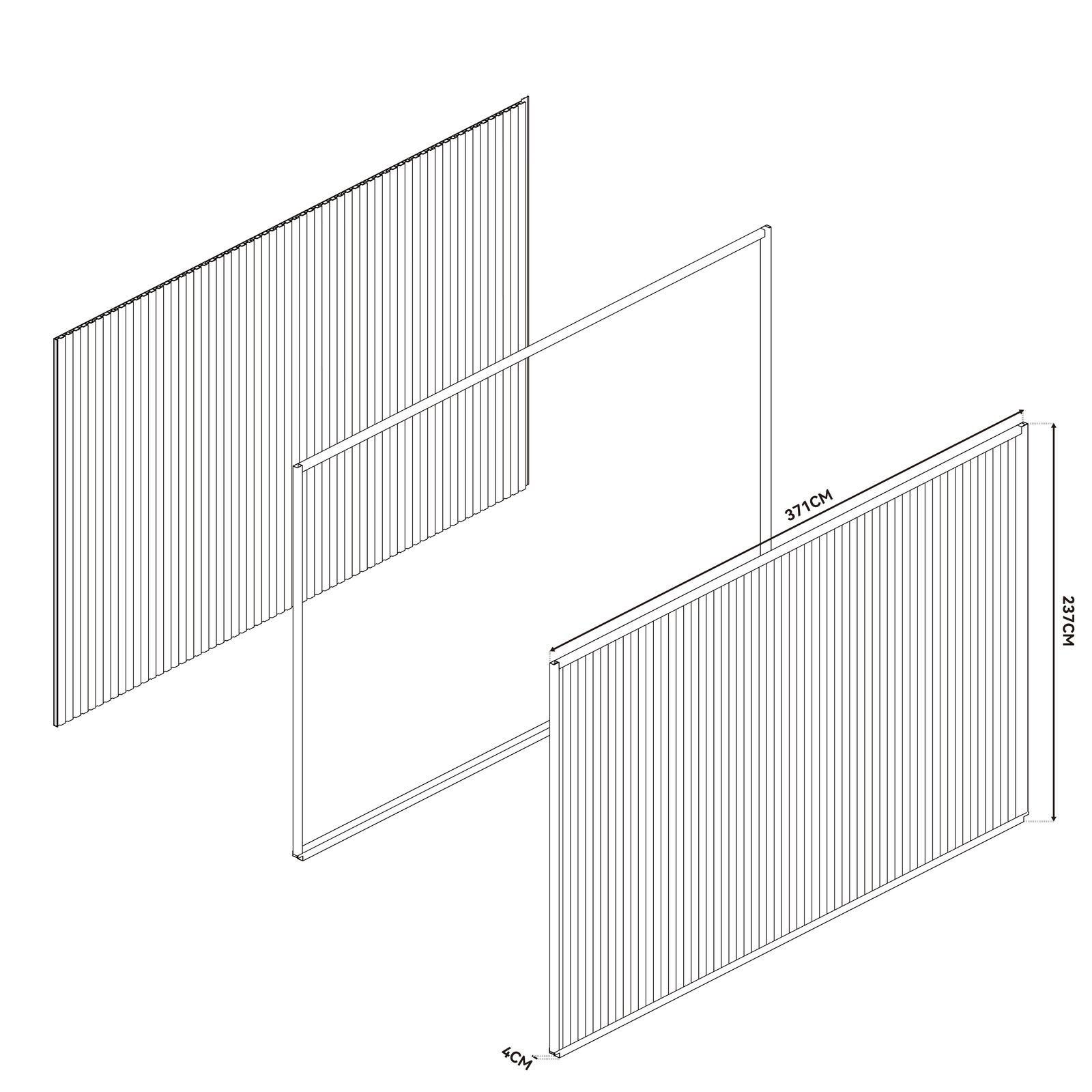 4m-WPC-Wall-Massplan 4m-WPC-Wall-Massplan